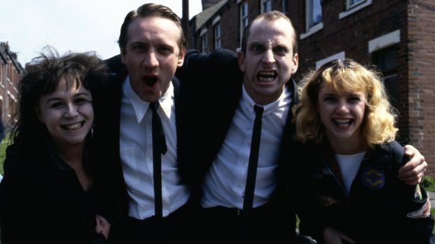 Mossie Smith, Neil Dudgeon, William Armstrong and Jane Horrocks in the BBC's 1987 film of Road