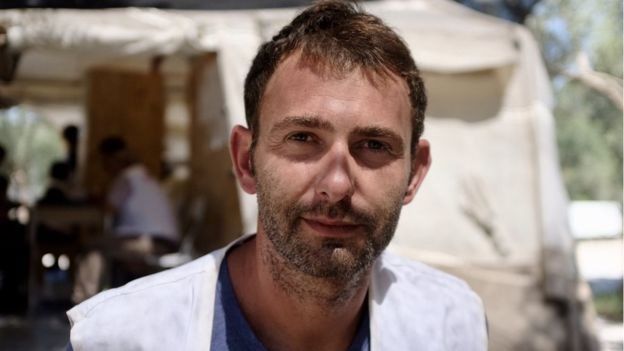 Luca Fontana, coordinador de Médicos Sin Fronteras en Lesbos