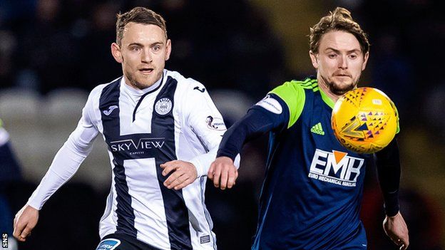 Lee Hodson (left) in action for St Mirren against Hamilton