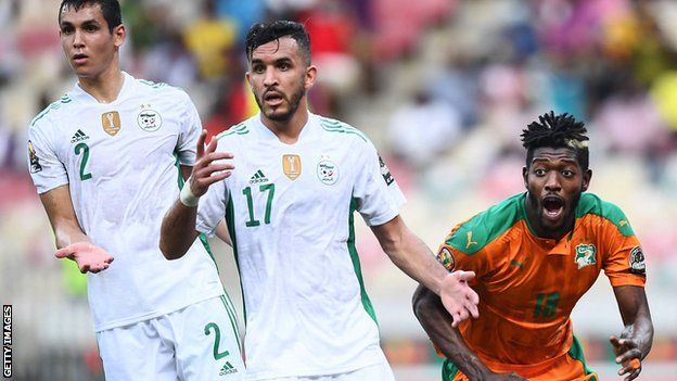 Ibrahim Sangare celebrates his goal against Algeria