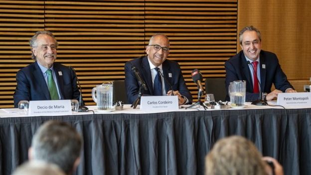 Los presidentes de las federaciones de México, Canadá y Estados Unidos