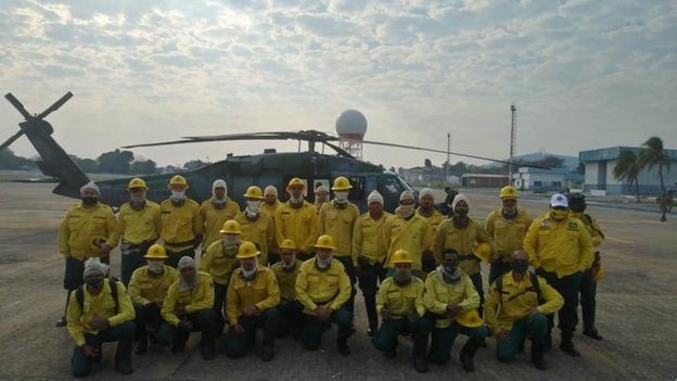 Brigadistas do Prevfogo em Corumbá