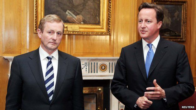 Irish Taoiseach Enda Kenny and UK prime minister David Cameron