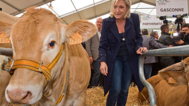 Marine Le Pen at Paris agricultural show