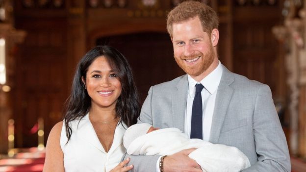 Duke and Duchess of Sussex and their son