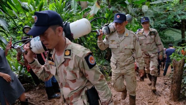 Operación de rescate en Tailandia