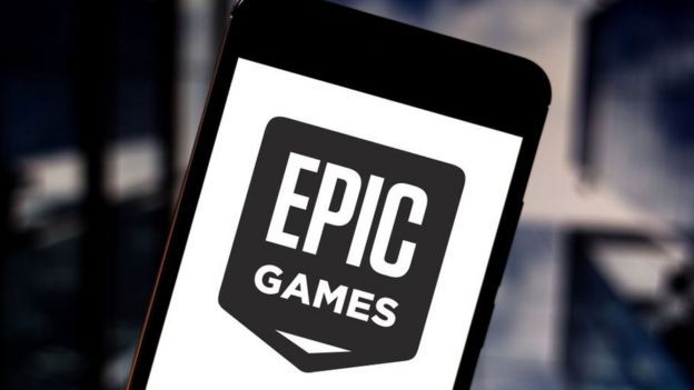 Logo de Epic en un celular