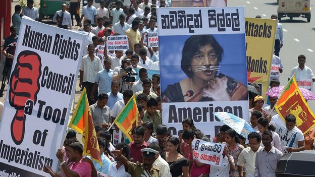 Protestas en Sri Lanka contra el Consejo de Derechos Humanos de la ONU