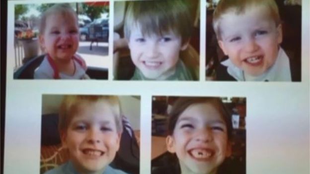 All five of the former couple's children were killed by their father