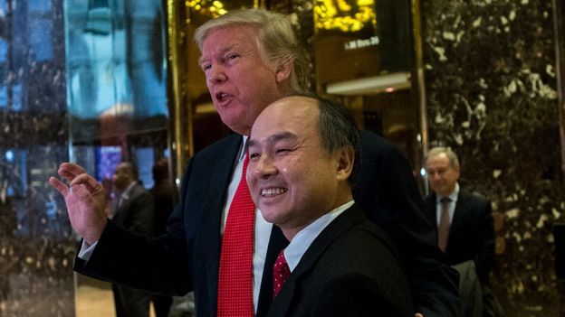 Trump y Masayoshi Son