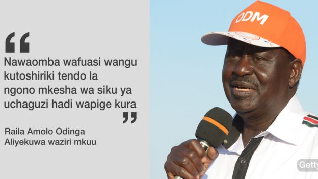 Raila awaomba wafuasi wake kutoshiriki ngono mkesha wa uchaguzi