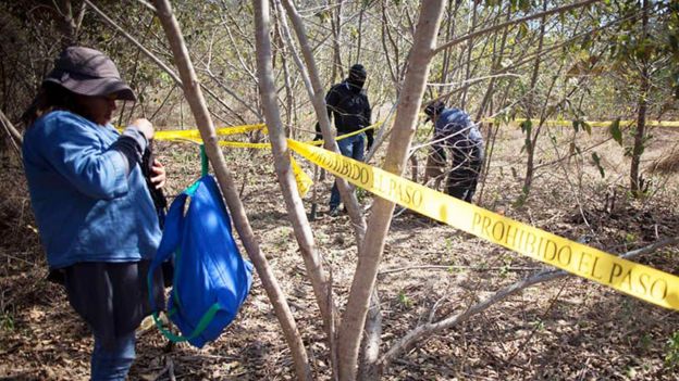 Graciela Pérez Rodríguez en el campo recogiendo muestras Foto: gentileza Ciencia Forense Ciudadana