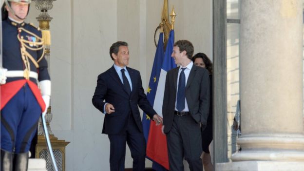 Zuckerberg and Sarkozy
