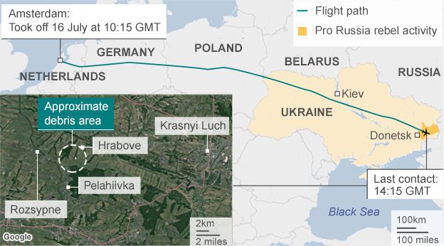 Map of crash site for app