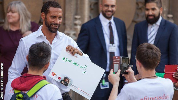 Ex-Manchester United and England footballer Rio Ferdinand shares his fitness message with fans