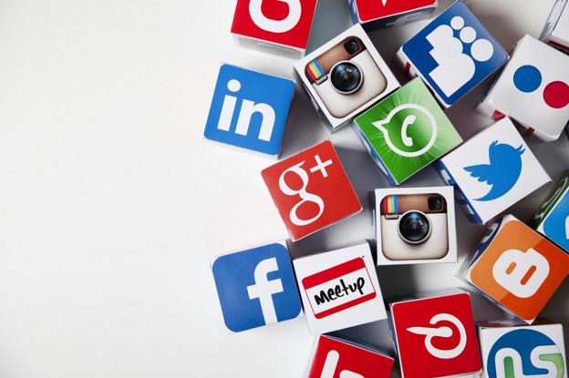 Logos de empresas de mídias sociais