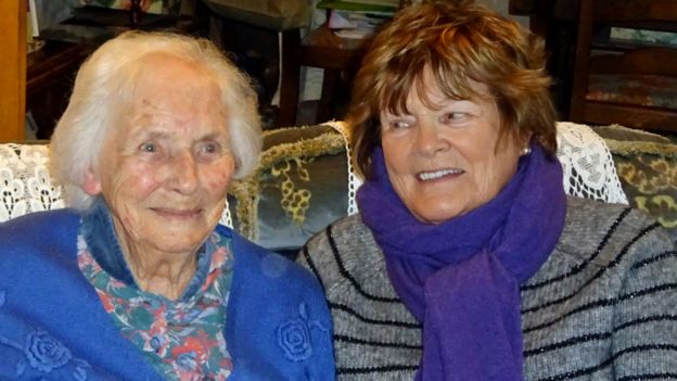 Jane, 92, with Anthea, 80