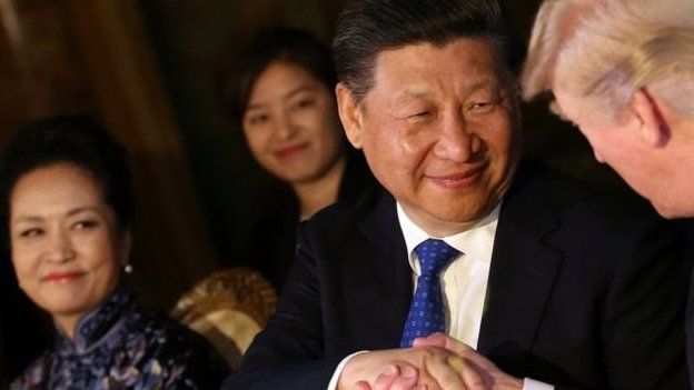 正在美國訪問的習近平夫婦