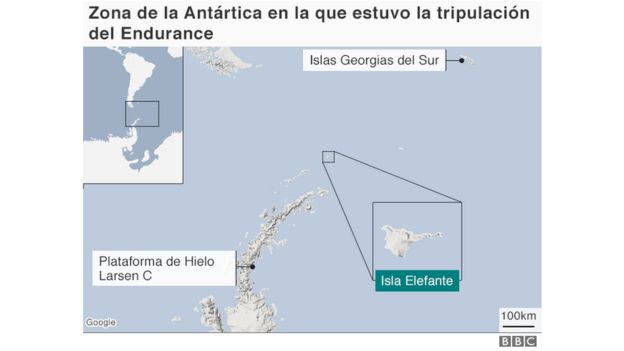 Mapa de la Antártica