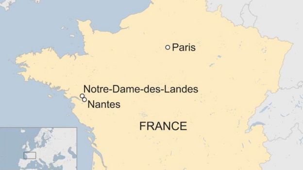 France/Nantes map