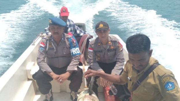 The Chinese drone found in Indonesia was around two metres long