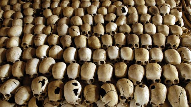 Muertos del genocidio en Ruanda.
