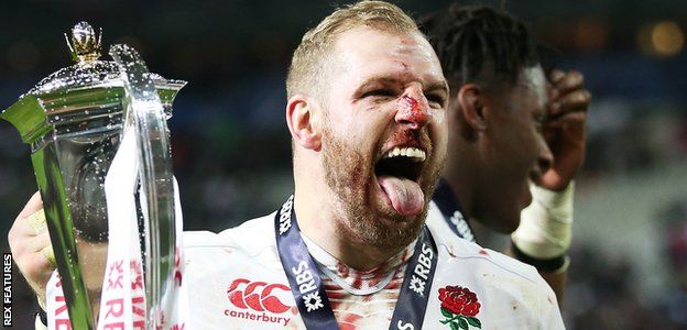A bloodied James Haskell