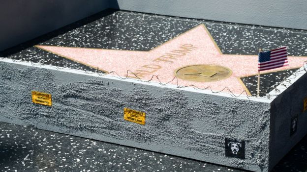 Muro en la estrella de Trump