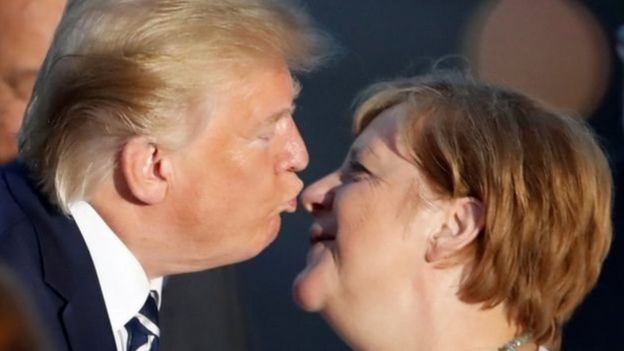 Donald Trump Angela Merkel