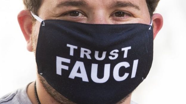 Máscara en apoyo a Fauci