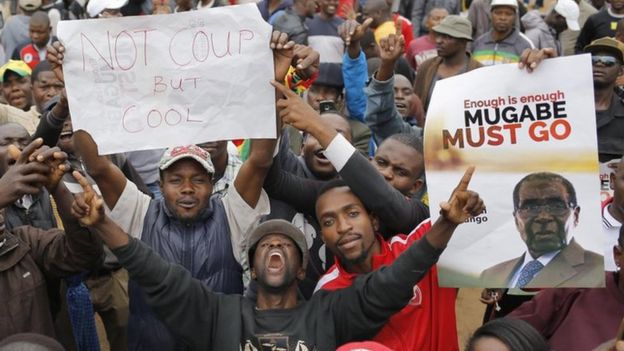 Zimbabwe's ruling party sacks Robert Mugabe as leader - BBC News