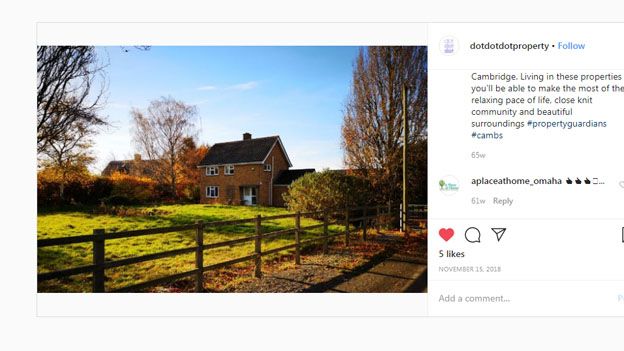A property on Dot Dot Dot's Instagram page
