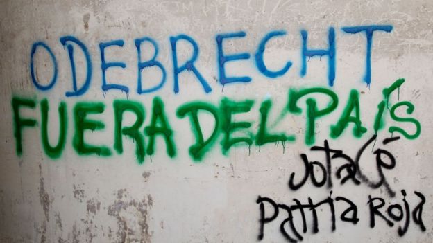 Pintada contra Odebrecht