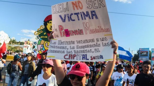 Marcha "Amor en tiempos de covid-19" en Nicaragua