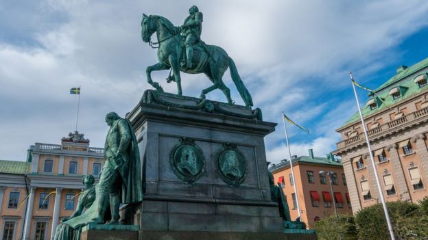 Estátua do rei Gustavo Adolfo em Estocolmo