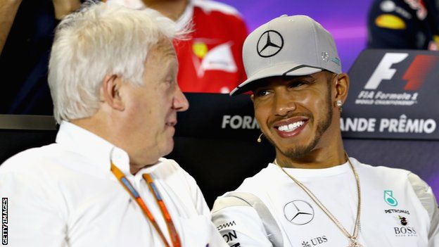 Charlie Whiting and Lewis Hamilton
