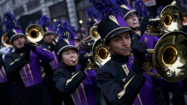 Happy new year 2014 to everyone London New Year's Parade: Thousands take part - BBC News