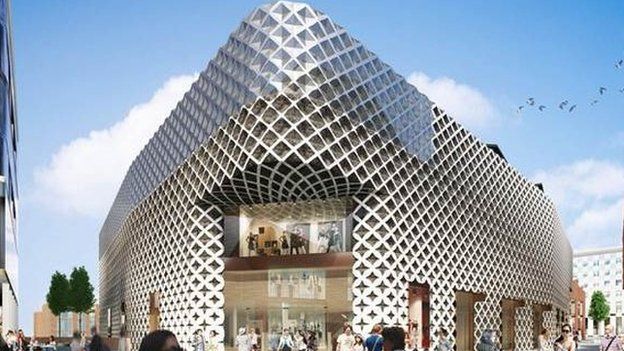 Artists impression of new department store.