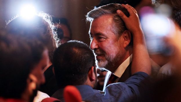 Piñera se impuso a Alejandro Guillier, el candidato de la agrupación oficialista de centroizquierda Nueva Mayoría.