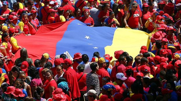 Manifestación en Venezuela en 2013 celebrando 24 años del "Caracazo".