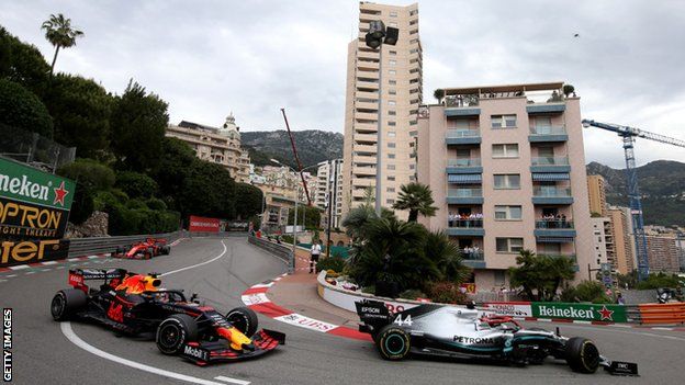 Lewis Hamilton leads the Monaco Grand Prix