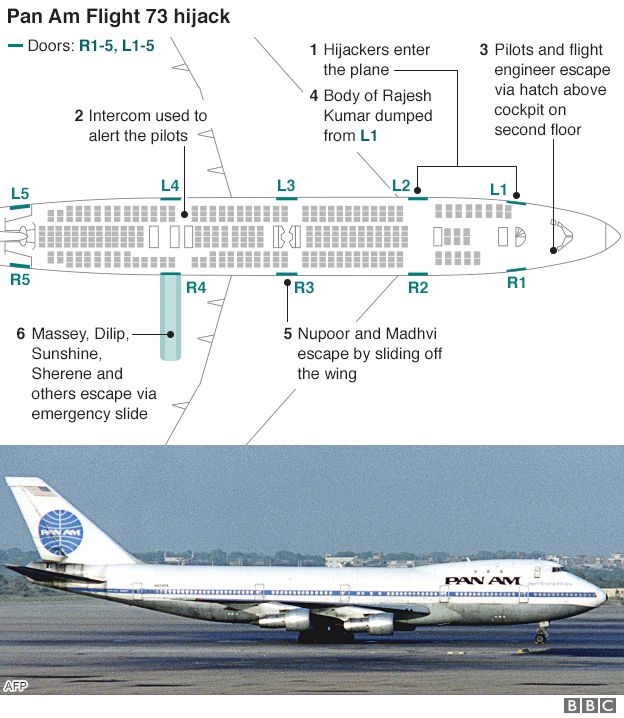 Graphic of the plane involved in the hijack