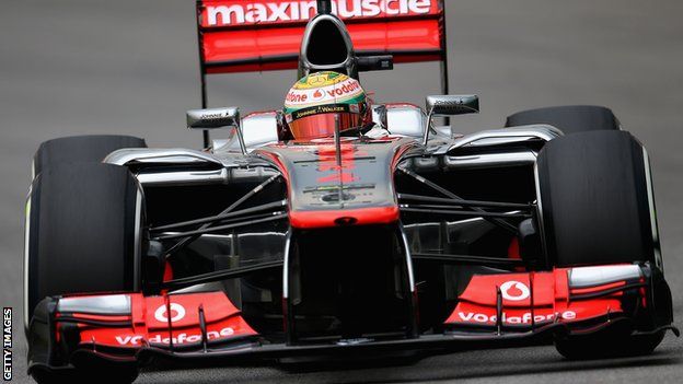 Lewis Hamilton driving for McLaren