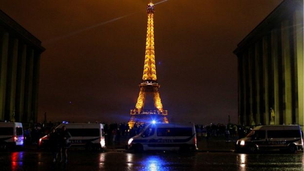 Trocadero di dekat Menara Eiffel