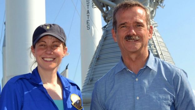 Suzie Imber with Former astronaut Chris Hadfield