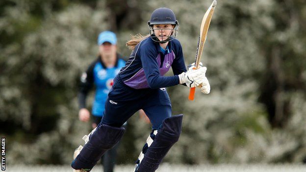Sarah Bryce bats for the ICC Women's Global Development Squad