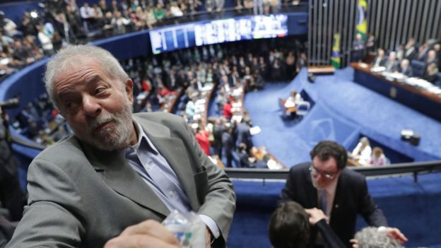 Luiz Inácio Lula da Silva, presente en el Senado de Brasil