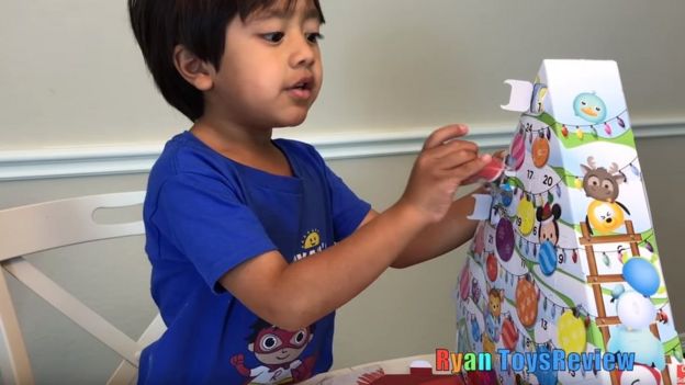 A screen grab from the Ryan ToysReview Youtube channel
