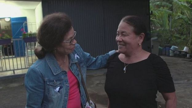 El reencuentro de Marlène con su hermana Marie-Annick.