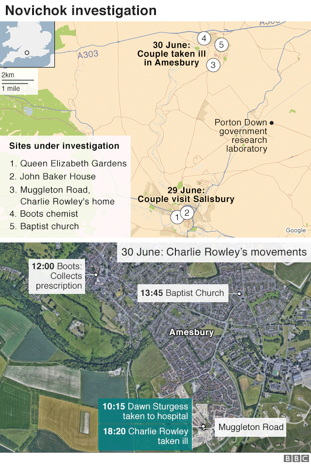 Map of locations